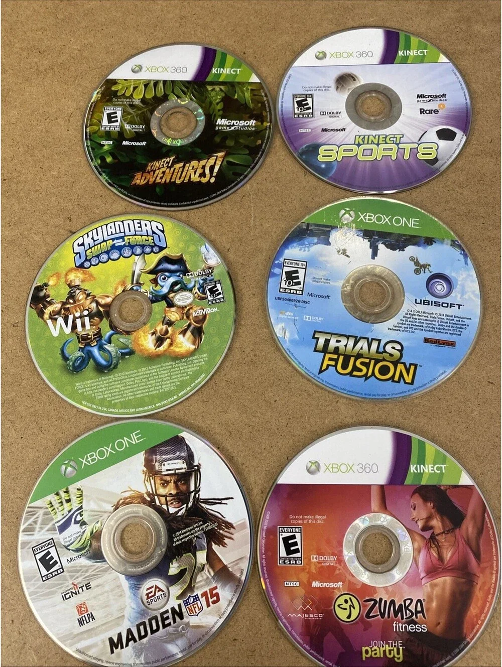 Xbox & Xbox 360 Disc Bundle  Lot Of 6